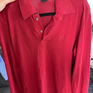 Boss Deep Red Polo Shirt